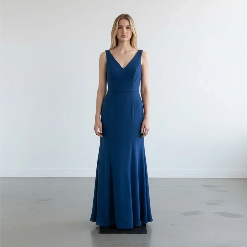 Dessy Collection | Dresses | Dessy Collection Vivian Diamond Midnight Blue  Formal Gown Cocktail Dress Prom 6 | Poshmark